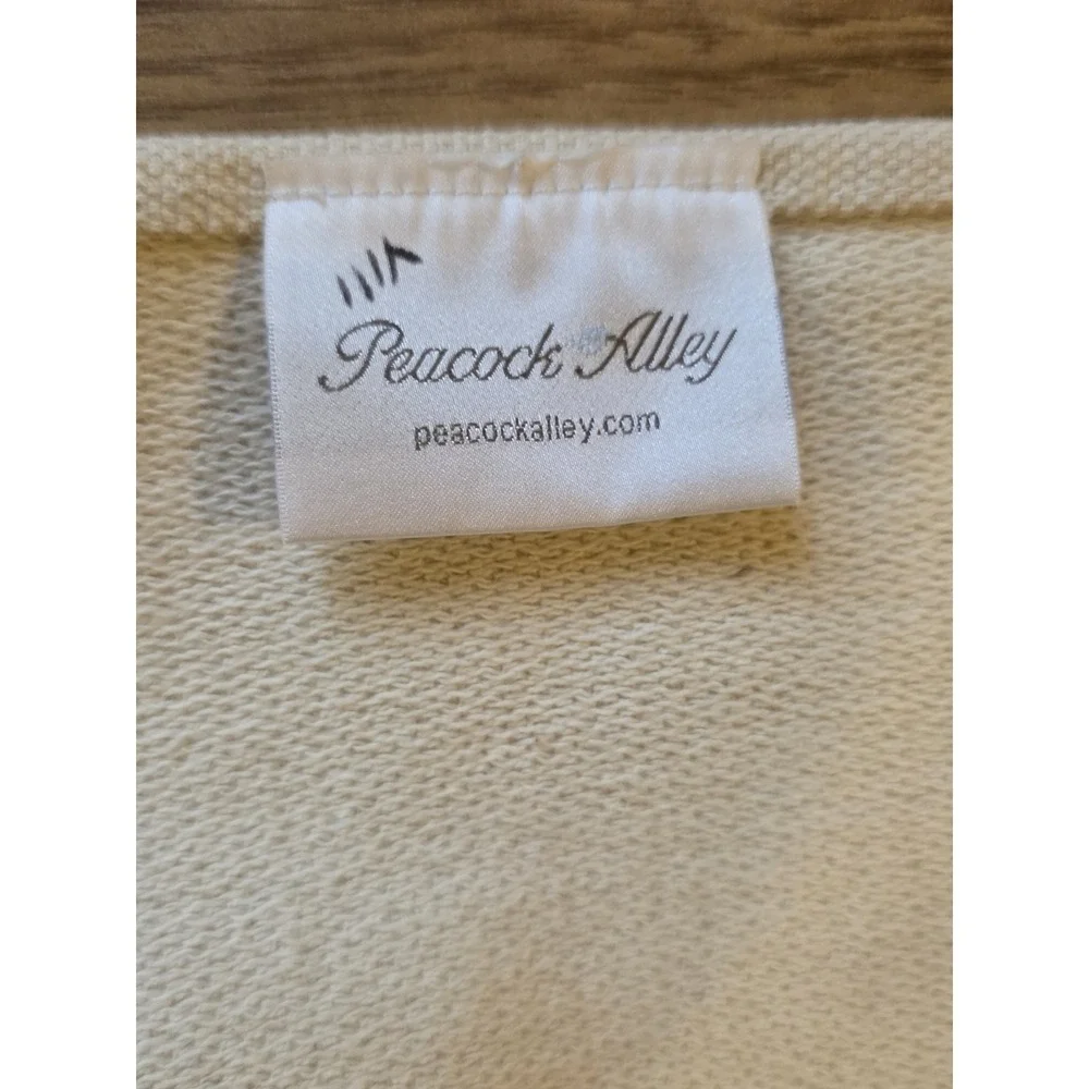 Peacock Alley Beath Towel Cotton Beige Stripe Tassels Made In Turkey